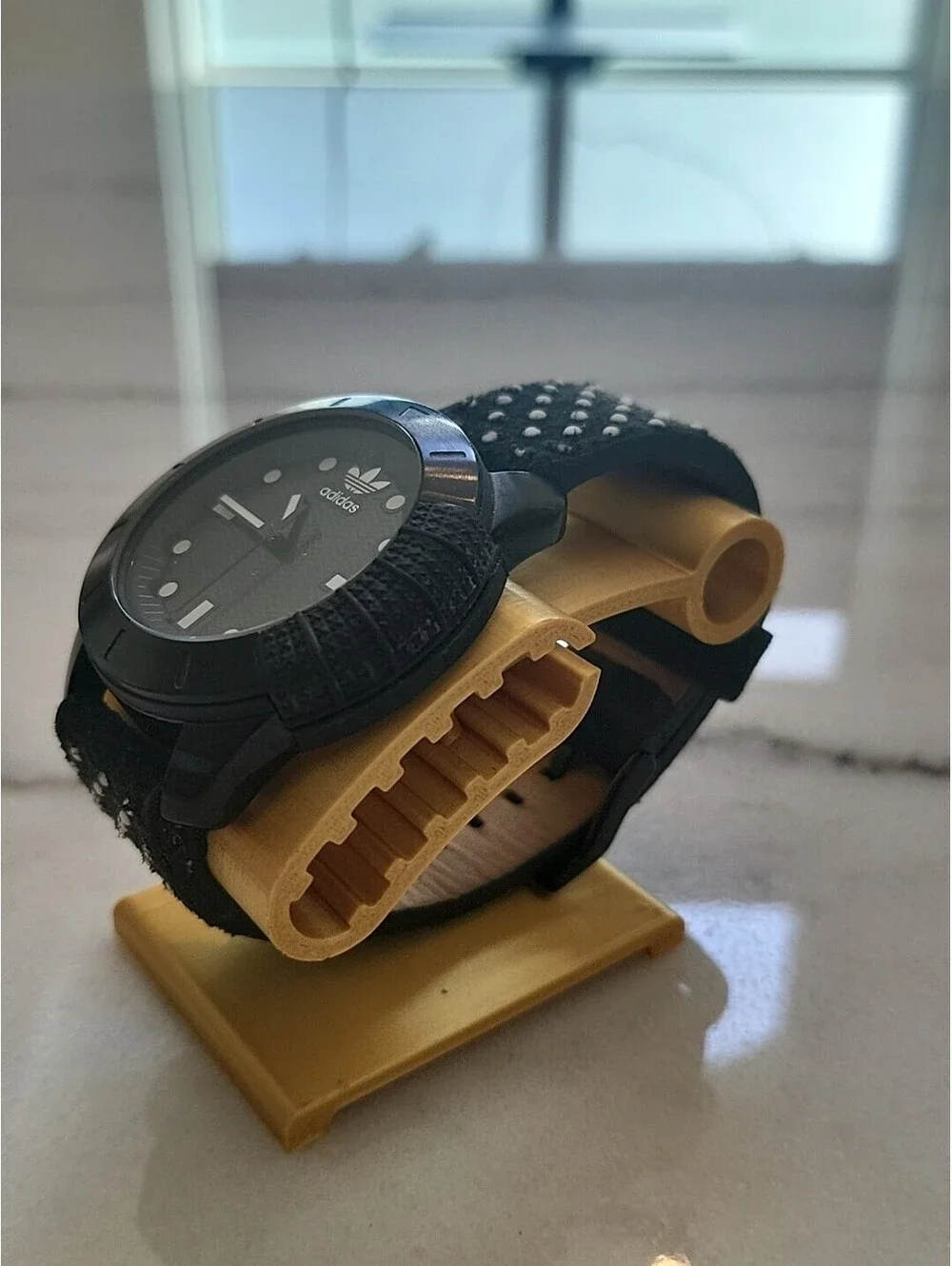 Adidas Watch Adh3053 Black 43mm Quartz Mens Watch Works New Battery OriginalBand